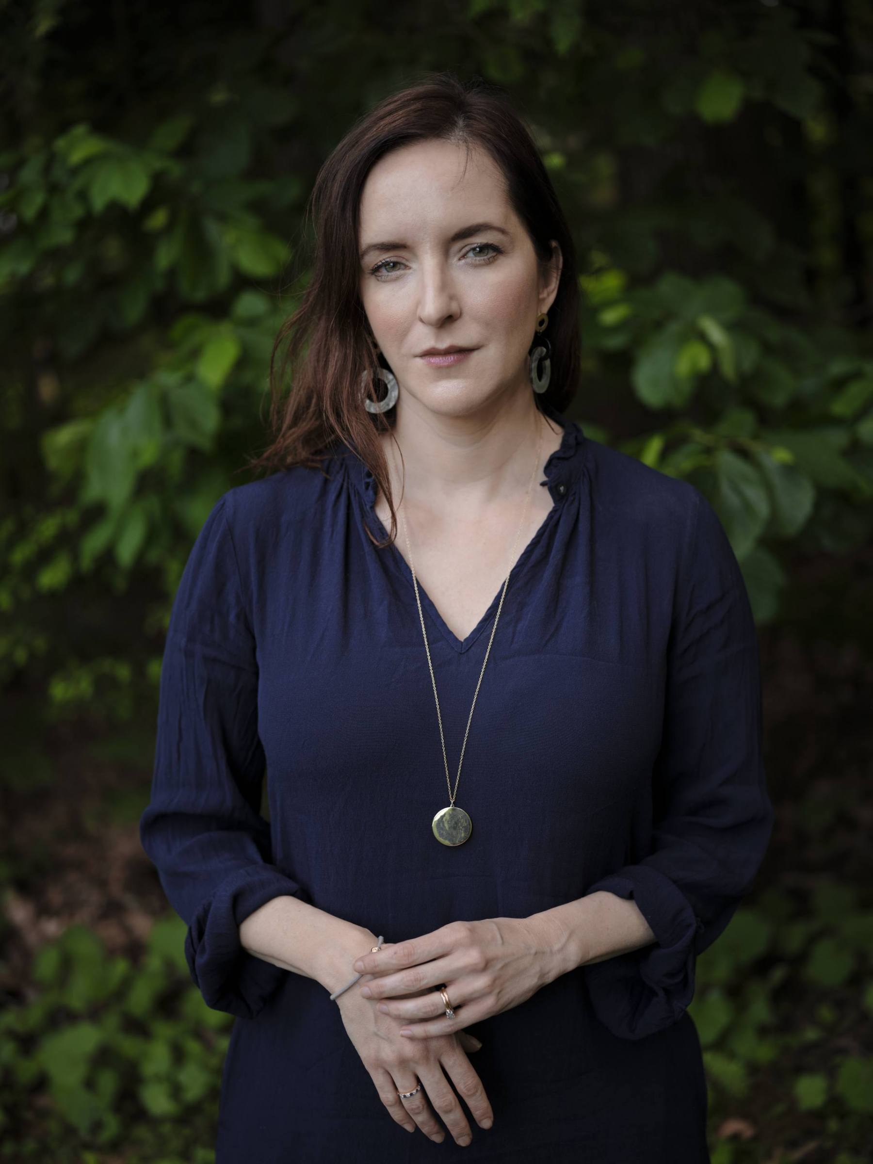 Author Rebecca Makkai photographed at her lake cottage